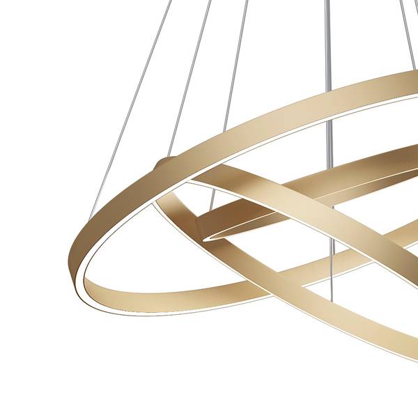 Lampada a sospensione LED Rim K Alluminio - 3 punto luce