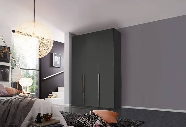 Drehtürenschrank Montclar - Griff Chrom Graphit - Breite: 151 cm - Classic