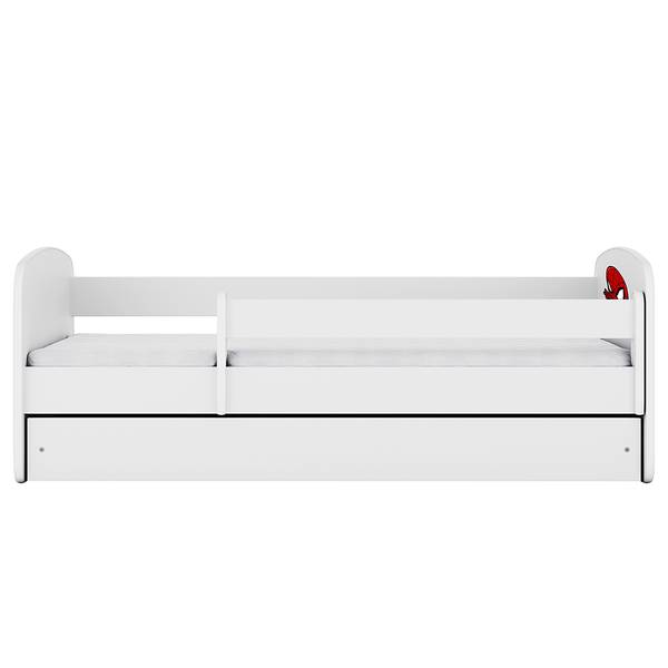 Lit simple Buyo - Spiderman Blanc - 80 x 160cm - Avec sommier à lattes & matelas