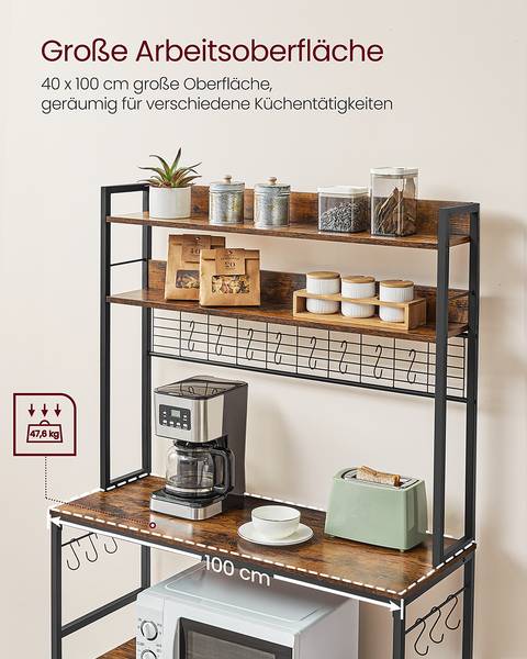 Open keukenkast Leesville stopcontact donkerbruin/zwart