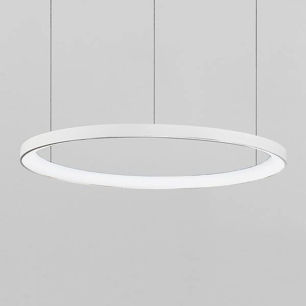Pendelleuchte Pertino Aluminium - 1-flammig - Weiß - Durchmesser: 78 cm