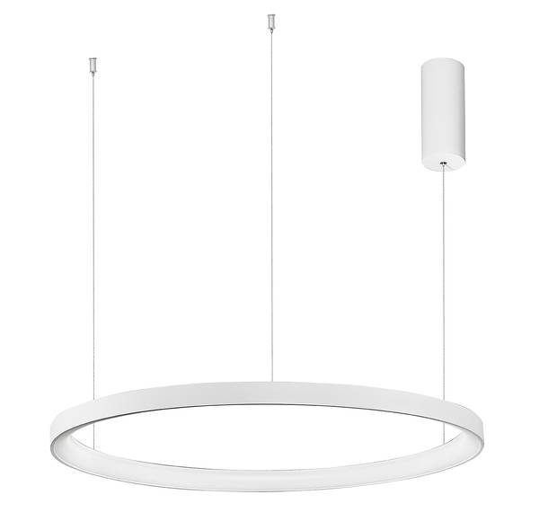 Pendelleuchte Pertino Aluminium - 1-flammig - Weiß - Durchmesser: 78 cm