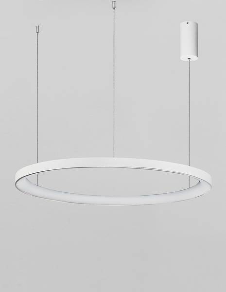 Pendelleuchte Pertino Aluminium - 1-flammig - Weiß - Durchmesser: 78 cm