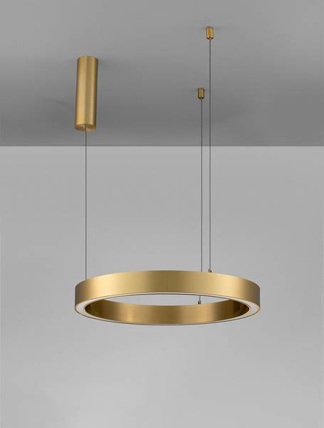Hanglamp Sting aluminium - 1 lichtbron - goud - Diameter: 60 cm