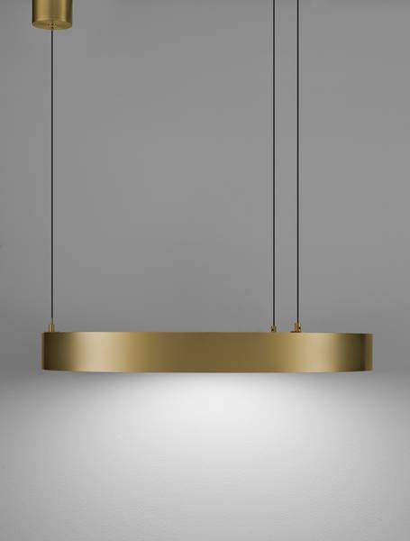 Hanglamp Sting aluminium - 1 lichtbron - goud - Diameter: 60 cm