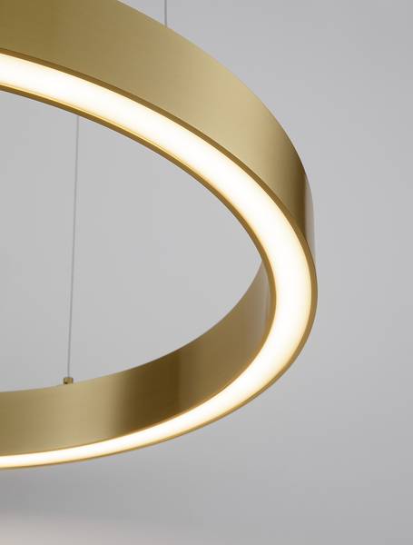 Hanglamp Sting aluminium - 1 lichtbron - goud - Diameter: 60 cm