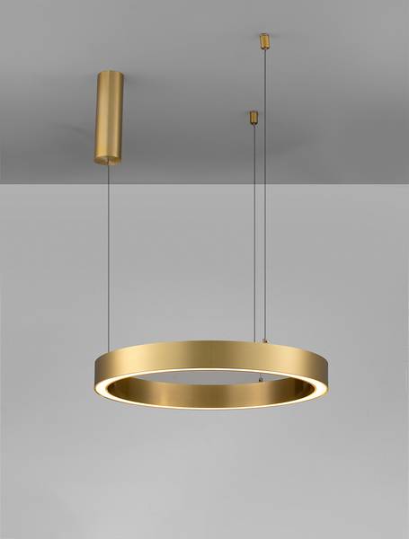 Hanglamp Sting aluminium - 1 lichtbron - goud - Diameter: 60 cm