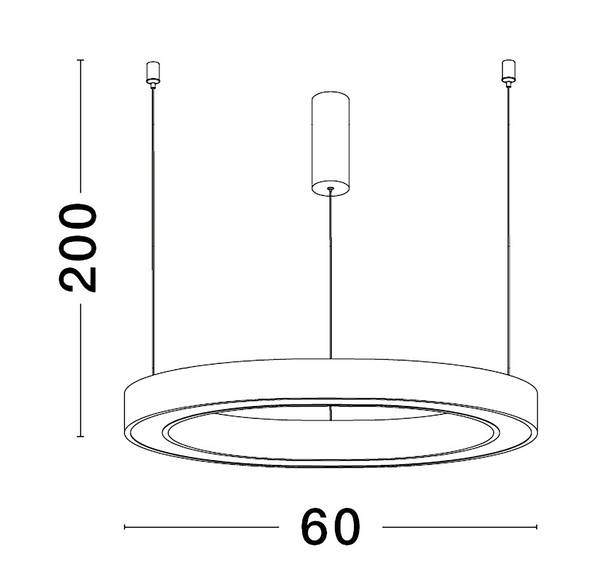 Hanglamp Sting aluminium - 1 lichtbron - goud - Diameter: 60 cm