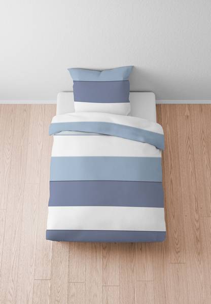 Mako-Satin Bettwäsche Sotok Baumwolle - Taubengrau - 135 x 200 cm + Kissen 80 x 80 cm