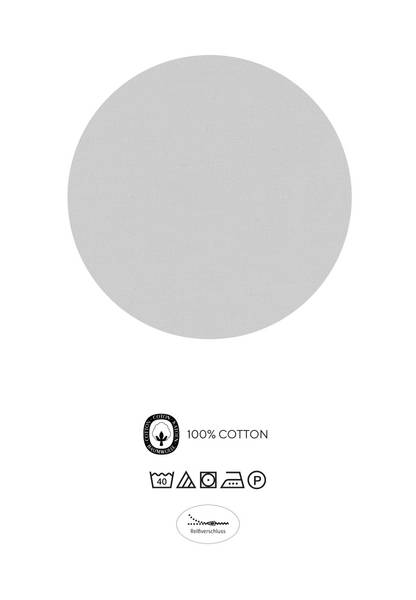 Copripiumino e federa Papis Cotone - Color grigio pallido - 135 x 200 cm + cuscino 80 x 80 cm