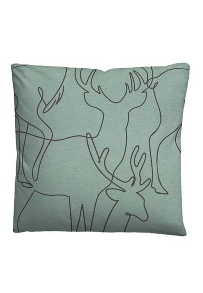 Melange-Flanell Bettwäsche Ciben Grün - 155 x 220 cm + Kissen 80 x 80 cm