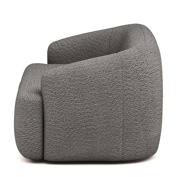 2-Sitzer Sofa Balah Bouclé Stoff Anouk: Graphit