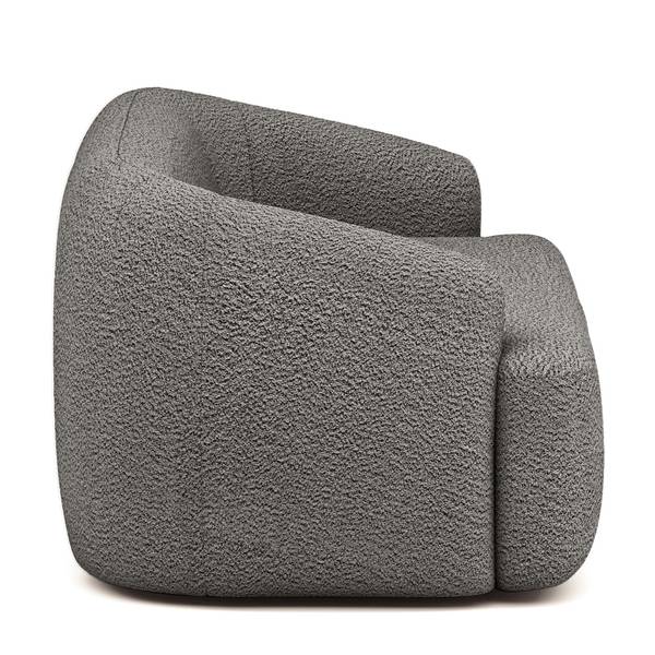 2-Sitzer Sofa Balah Bouclé Stoff Anouk: Graphit