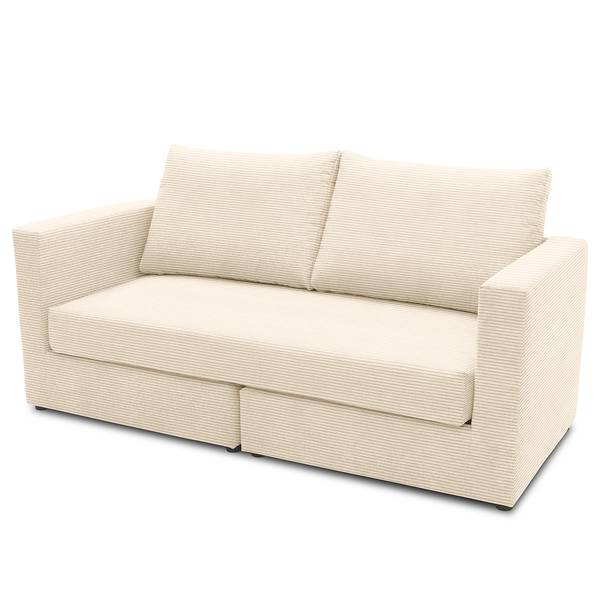 2-Sitzer Sofa Linlia Cordstoff Poppy: Creme