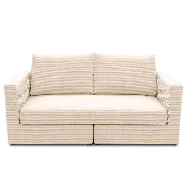 2-Sitzer Sofa Linlia Cordstoff Poppy: Creme