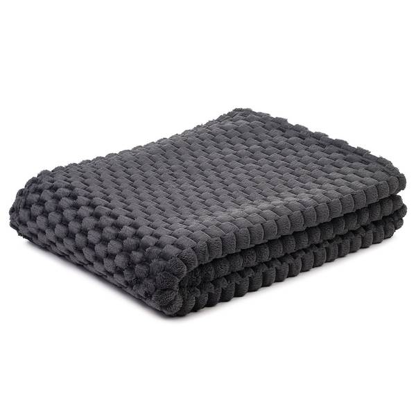 Wohndecke Jacquard Bubbles Polyester - 150 x 200 cm - Anthrazit