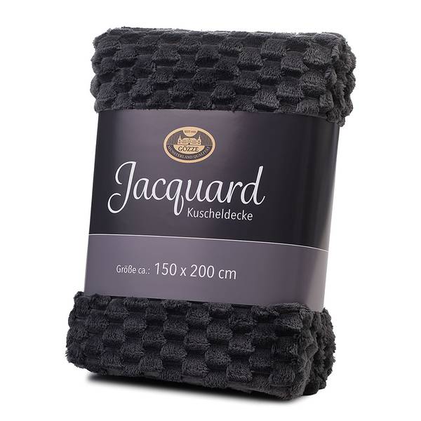 Wohndecke Jacquard Bubbles Polyester - 150 x 200 cm - Anthrazit