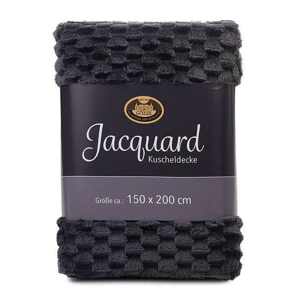 Wohndecke Jacquard Bubbles Polyester - 150 x 200 cm - Anthrazit