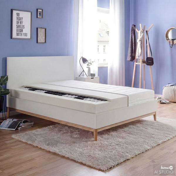 home24 Nova Dream Sleepline Ausa Weiß - 160 x 200cm - H3
