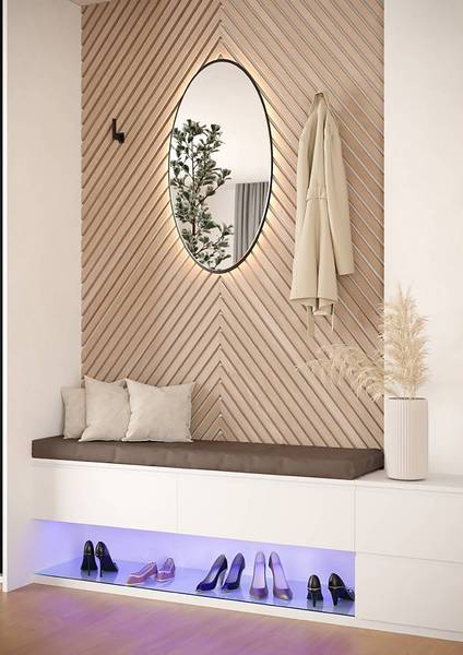 LED-plafondlamp Stripe-Z polycarbonaat - 8-lichts