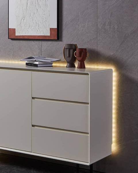 LED-plafondlamp Stripe-Z polycarbonaat - 8-lichts