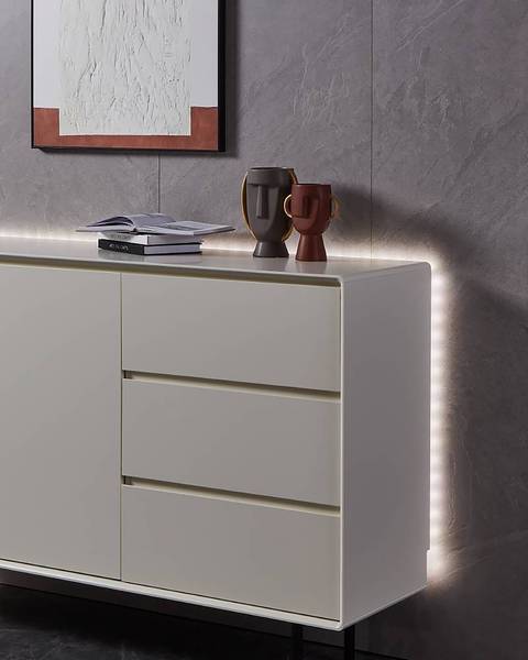 LED-plafondlamp Stripe-Z polycarbonaat - 8-lichts