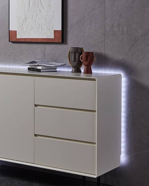 LED-plafondlamp Stripe-Z polycarbonaat - 8-lichts