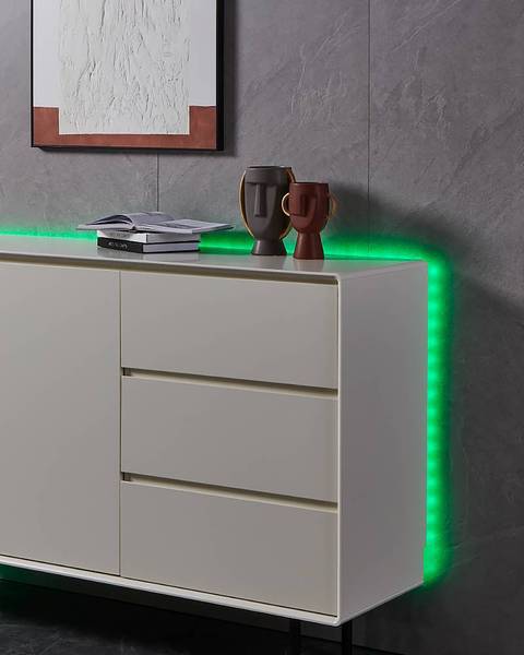 LED-plafondlamp Stripe-Z polycarbonaat - 8-lichts