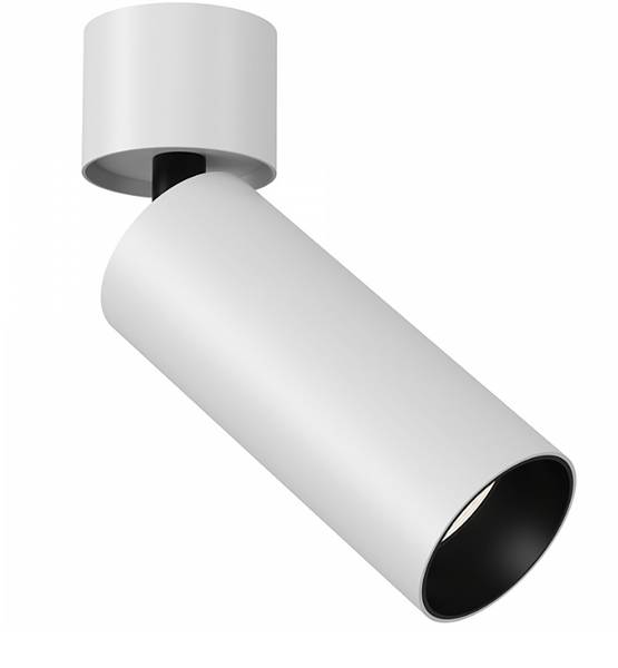 LED-plafondlamp Focus aluminium - 1-lichts - wit