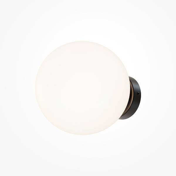 Lampada da parete Basicform A Vetro opale / Metallo - 1 punto luce