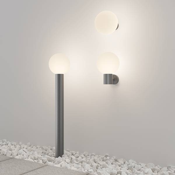 Lampada da parete Bold B Materiale plastico / Alluminio - 1 punto luce - Grigio
