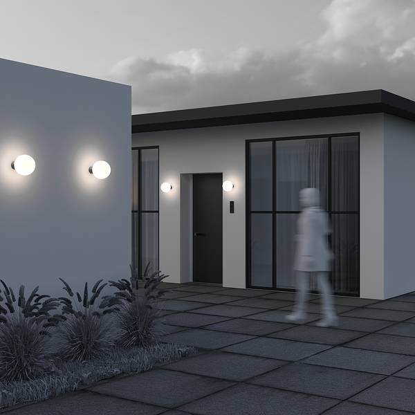 Lampada da parete Bold B Materiale plastico / Alluminio - 1 punto luce - Grigio