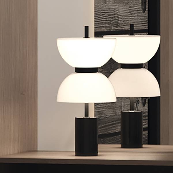 Lampada da tavolo LED Kyoto Vetro opale / Marmo - 1 punto luce