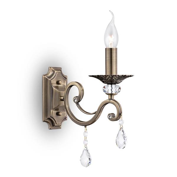 Wandlamp Grace kristalglas/metaal - Aantal lichtbronnen: 1