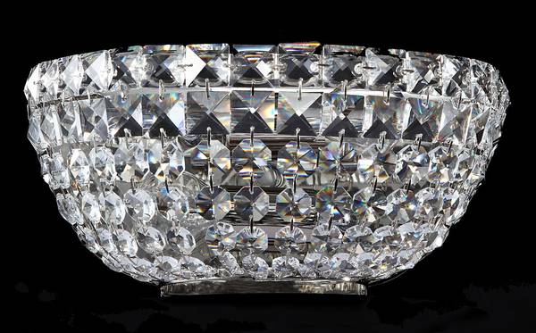 Applique murale Basfor Verre cristal / Métal - 2 ampoules