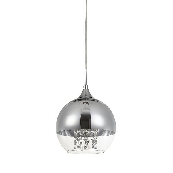 Lampada a sospensione Fermi B Vetro trasparente / Metallo - 1 punto luce