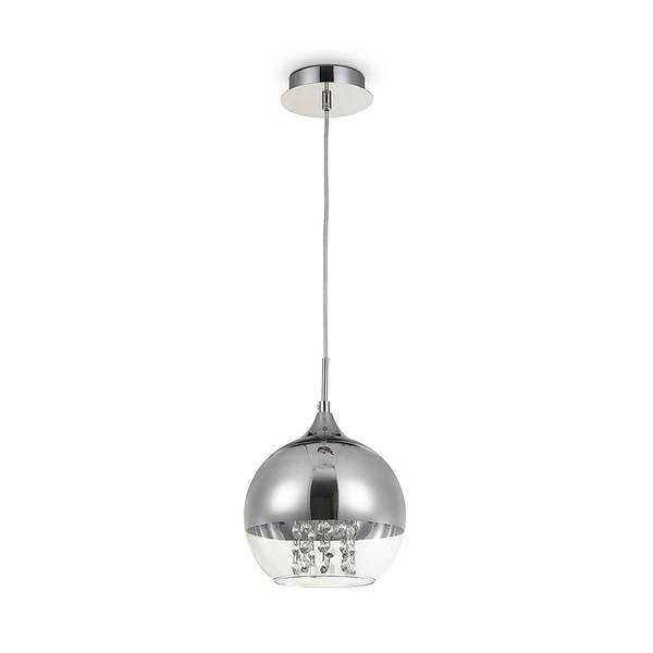 Lampada a sospensione Fermi B Vetro trasparente / Metallo - 1 punto luce