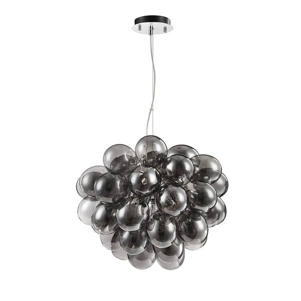 Pendelleuchte Balbo Rauchglas / Metall - 8-flammig