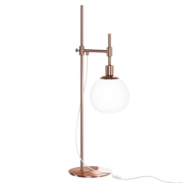 Tischleuchte Erich Milchglas / Metall - 1-flammig