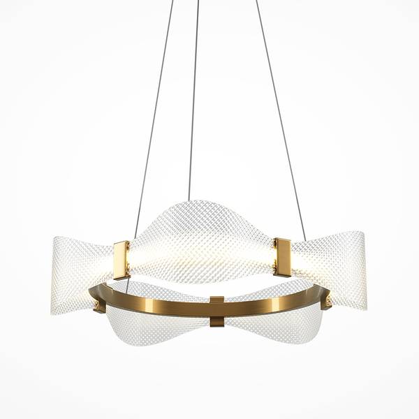 Lampada a sospensione LED Breeze Vetro acrilico / Alluminio - 1 punto luce