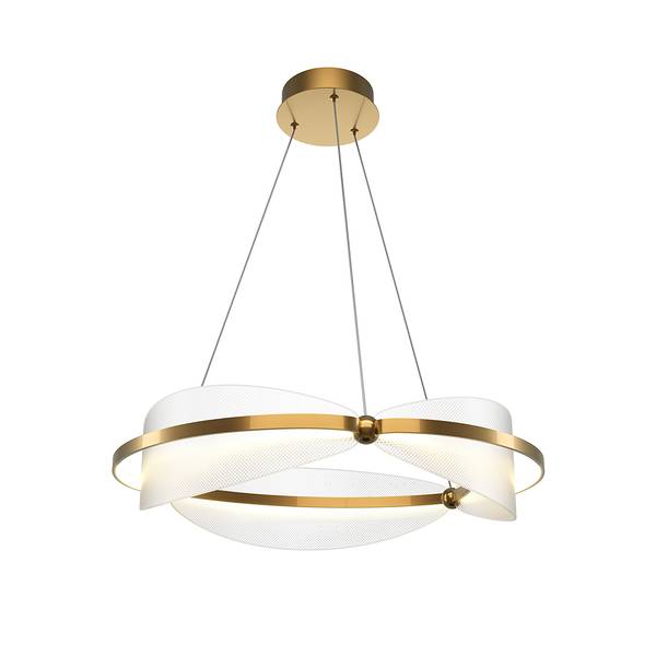 Lampada a sospensione LED Breeze Vetro acrilico / Alluminio - 1 punto luce