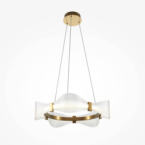 Lampada a sospensione LED Breeze Vetro acrilico / Alluminio - 1 punto luce