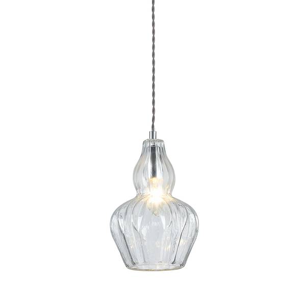 Lampada a sospensione Eustoma Vetro trasparente / Metallo - 1 punto luce