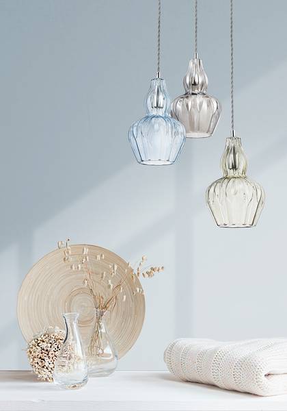 Lampada a sospensione Eustoma Vetro trasparente / Metallo - 1 punto luce