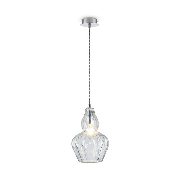Lampada a sospensione Eustoma Vetro trasparente / Metallo - 1 punto luce