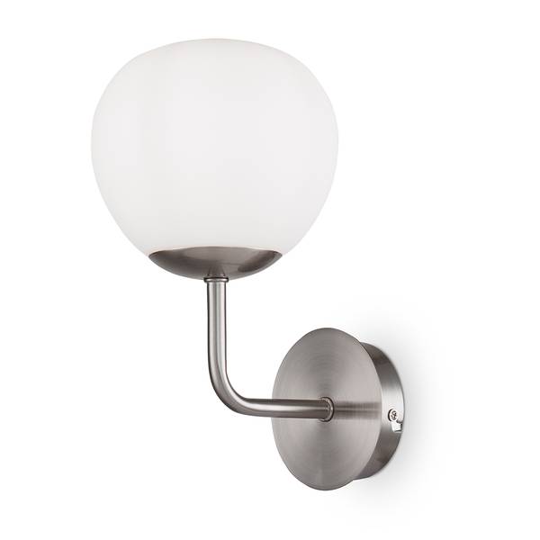 Lampada da parete Erich B Vetro opale / Metallo - 1 punto luce