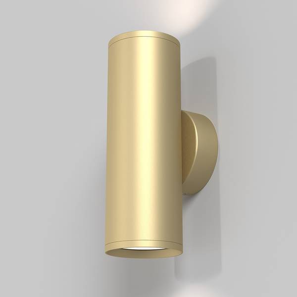 Lampada da parete Focus S A Alluminio - 2 punti luce - Dorato