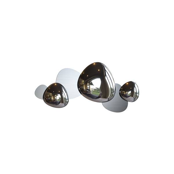 Lampada da parete LED Jack-Stone A Materiale plastico / Acciaio inox - 3 punti luce