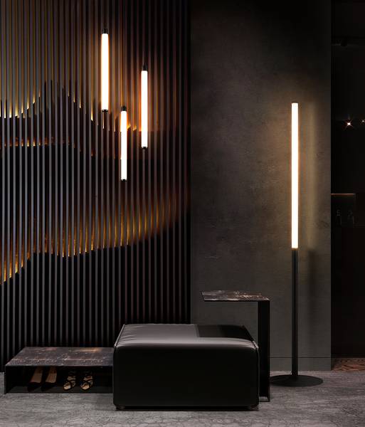 Lampadaire LED Ray Matière plastique / Métal - 1 ampoule