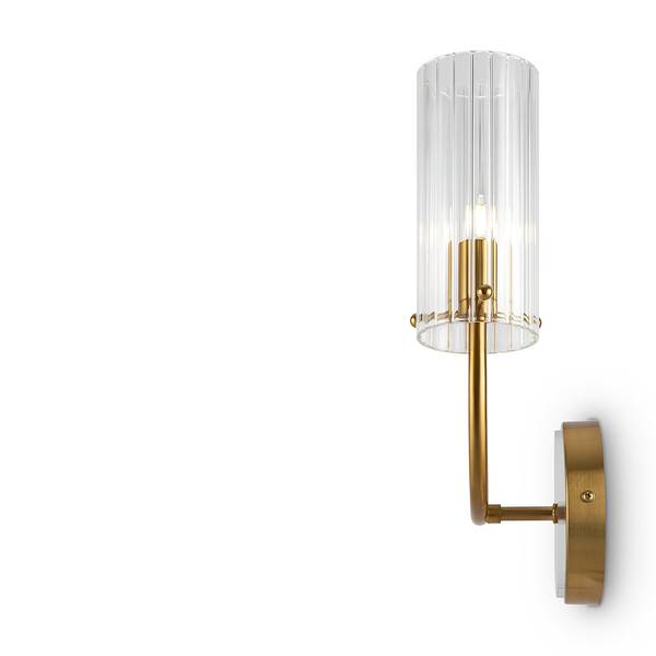 Wandlamp Arco transparant glas/metaal - 2-lichts